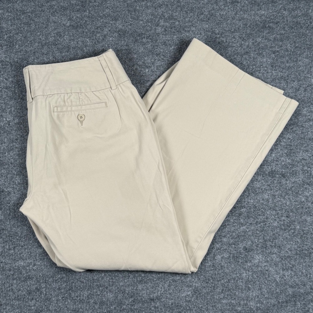 Y2K Vtg Express 12 Editor Pants Khaki Tan Wide Flare Leg Career Workwear Retro